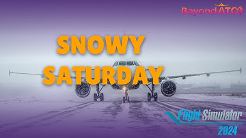 STORMY SNOWY SATURDAY  | MSFS | FLIGHT SIM 2024 | SIM UPDATE 4 | MOZA MTQ | ROWSFIRE 106