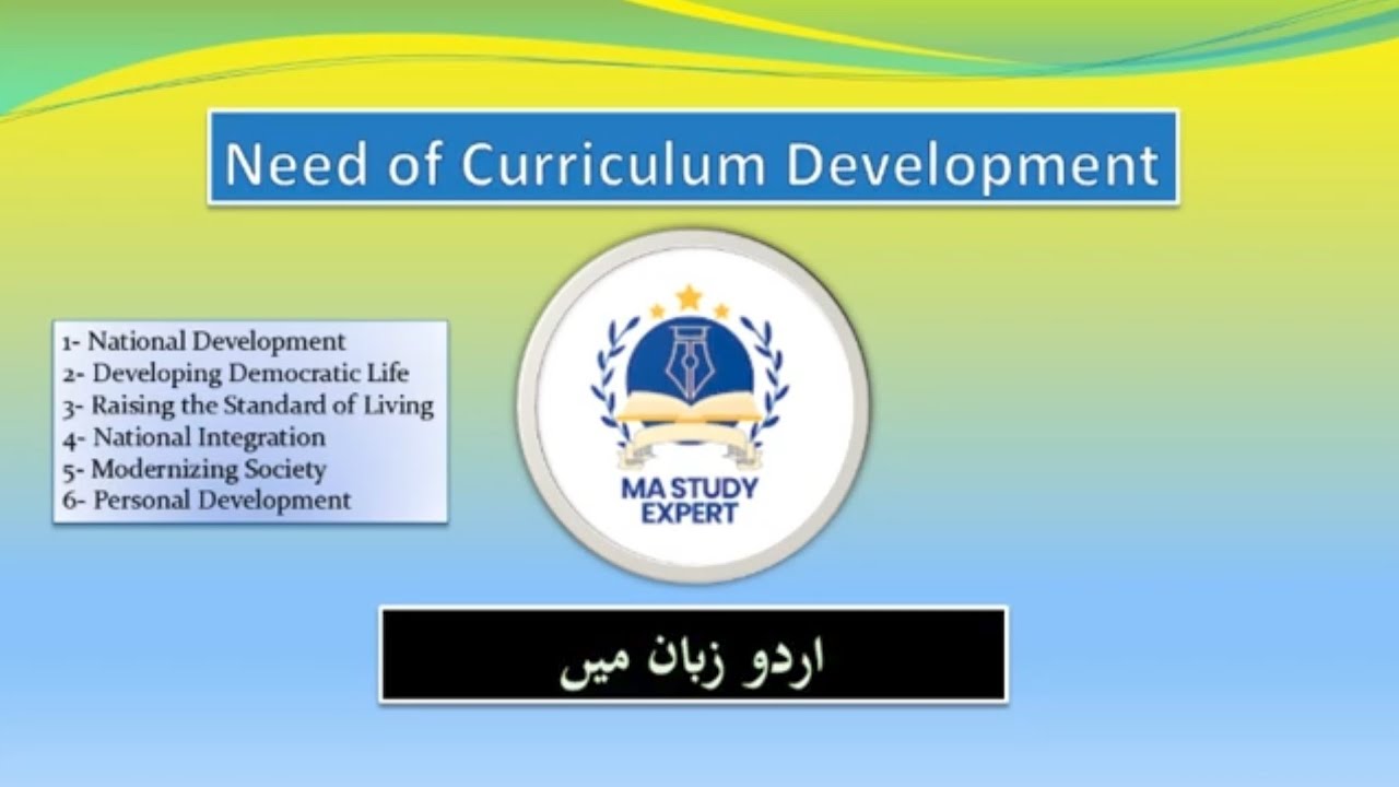 Need for Curriculum Development in Urdu | B.Ed syllabus | Knowledge and Curriculum 