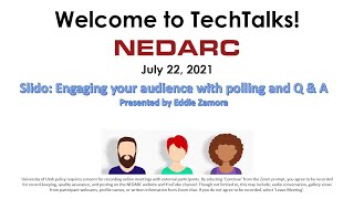 NEDARC TechTalks #73: Slido: Engaging your audience with polling and Q & A by EMSC Data Center 22 views 2 years ago 28 minutes