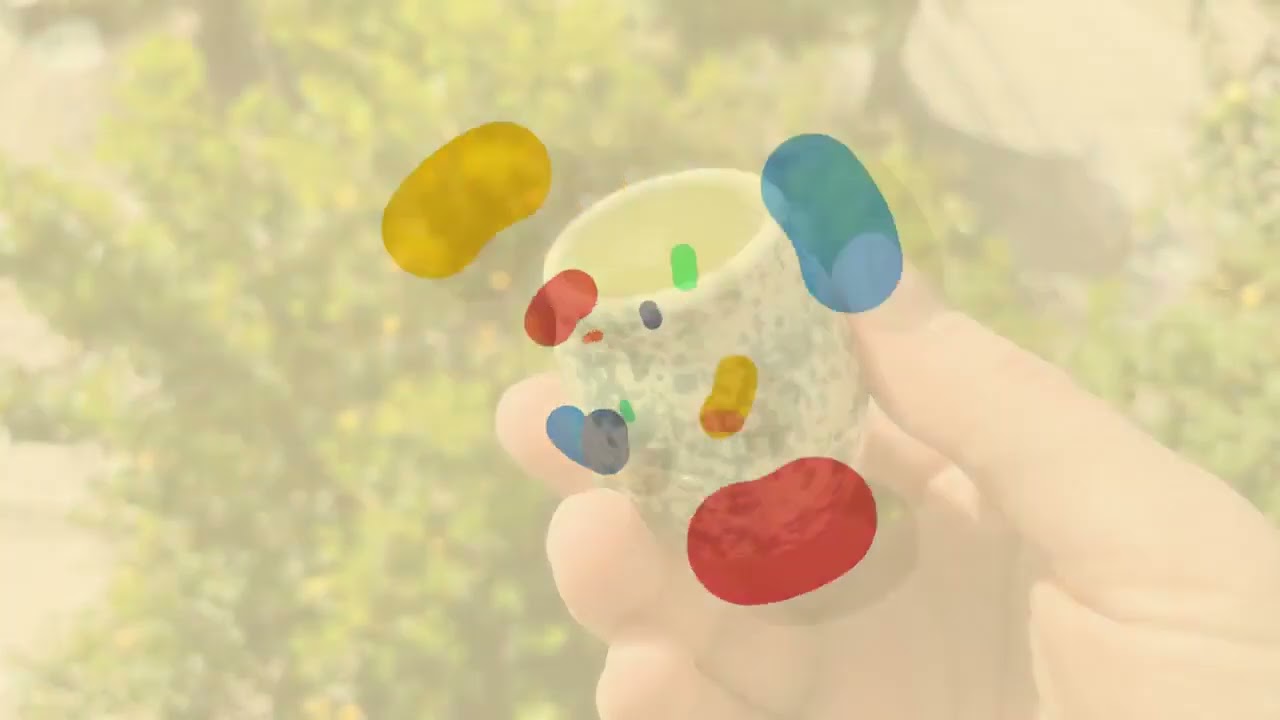 Small Container with Airtight Natural Cork Lid - Mini Ceramic Stash Jar - Hand Painted Miniature ...