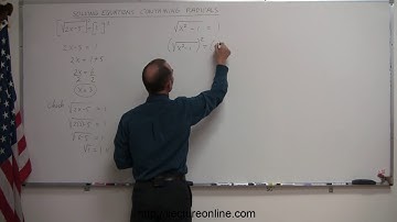 1.Algebra   Solving Equations with Radicals Square Roots (1 of 3)