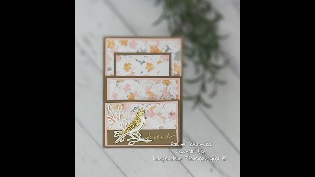 Tri fold Card - Pretty birds Stampin' Up! - YouTube