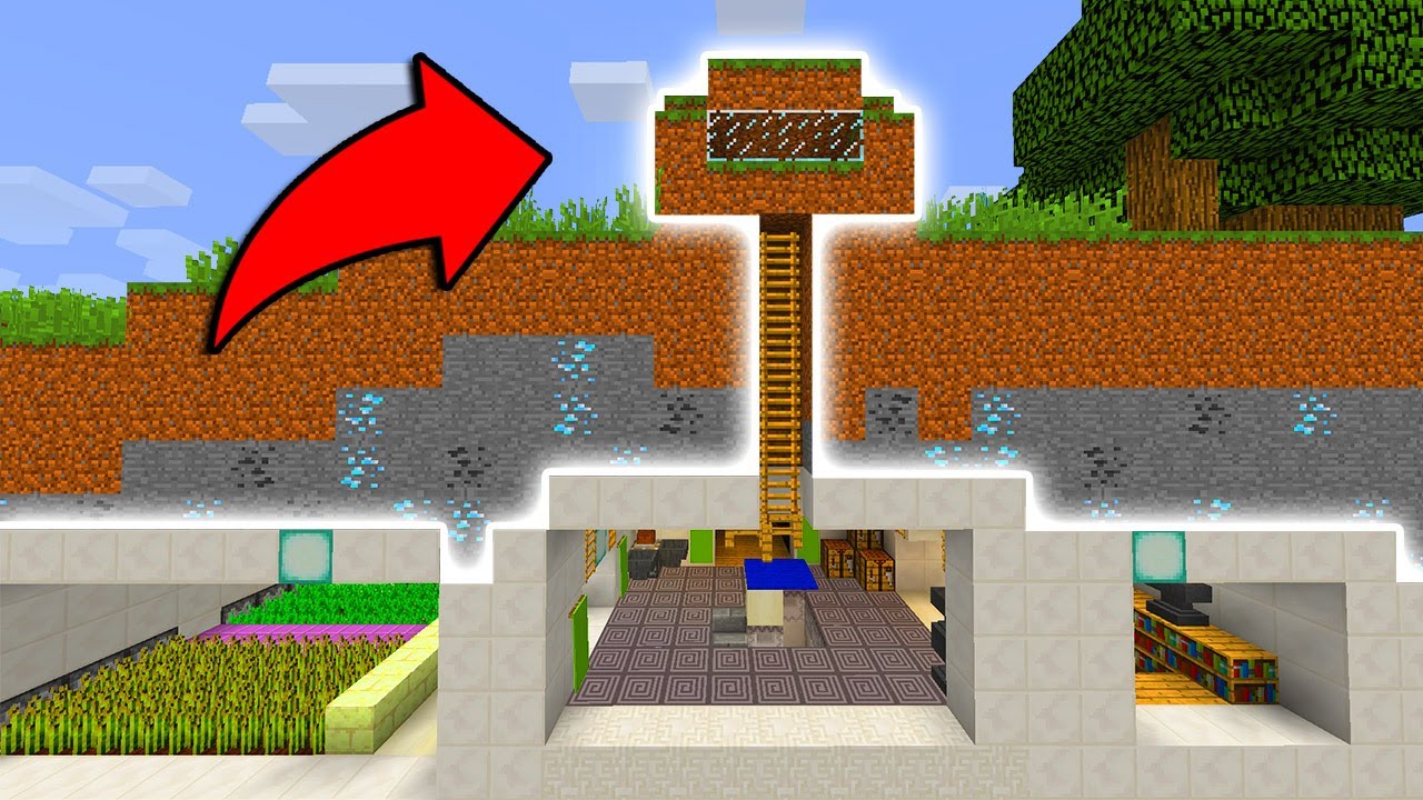 UNE MAISON SECRETE AVEC PLEINS DE REDSTONE - BUNKER Minecraft - YouTube