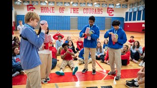 ‘Cougar Pals’ team up with Our Lady of Assumption students for fun, fellowship