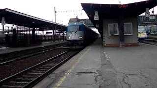 Lokomotiva 380.008-3 Ostrava hlavní nádraží EC 137