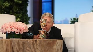Ellen Tries The Blow Cup Challenge