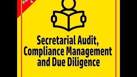 Chapter - 1 Secretarial Audit  Compliance Management and Due Diligence