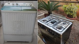 Second hand Electronics cooking range Washing machine for sale good condition low price in pakistan