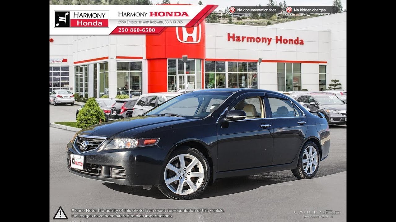 2004 Acura Tsx Harmony Honda Black 18642b Kelowna Bc