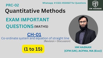 QM (CH-01) complete l Important Questions l Revision + Discussion.