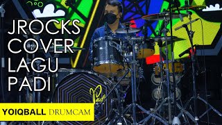 JROCKS MAININ LAGU PADI JADI JEPANG BANGET... YOIQBALL DRUMCAM...