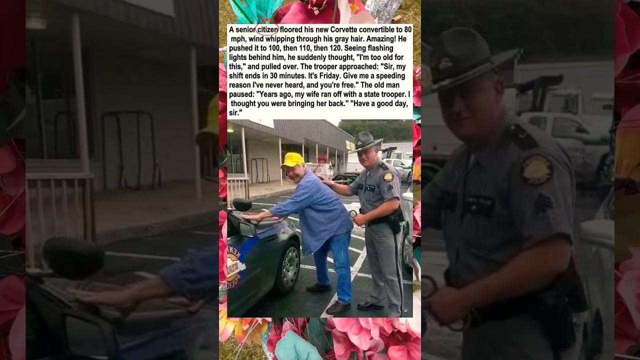 A senior citizen floored