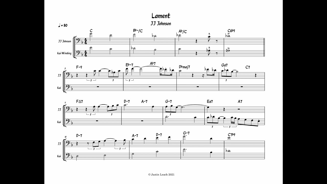 Lament - JJ Johnson Transcription