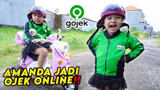 DRAMA AMANDA JADI OJEK ONLINE‼️ SENENG BANGET BISA DAPAT UANG BANYAK‼️😱