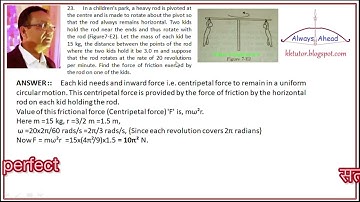 Ch 7 Q 23, Exercises, Concepts of Physics, Part 1 by H C Verma, Circular Motion, #jeeadvanced #cbse