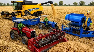 Top Most Creative Scientific Idea | Diy Mini Combine Harvester & Wheat Thresher Machine Working
