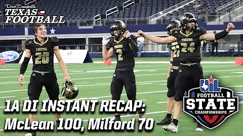 McLean 100, Milford 70: 2018 1A DI Texas high scho...