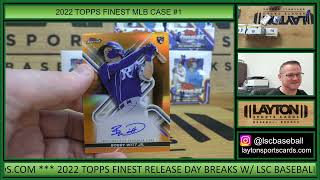 BOBBY WITT JR ORANGE RC AUTO!  2022 Topps Finest Baseball Hobby 8 Box FULL CASE Break #1