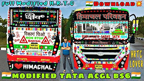 Modified TATA ACGL BS6 Bus Mod For Bussid  Download !! Tata Acgl Bs6 Bus Livery Recongpeo HRTC Bus 💥