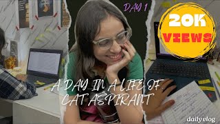 A DAY IN LIFE OF CAT ASPIRANT | STUDY VLOG | CAT 2024 | DAY 1📚