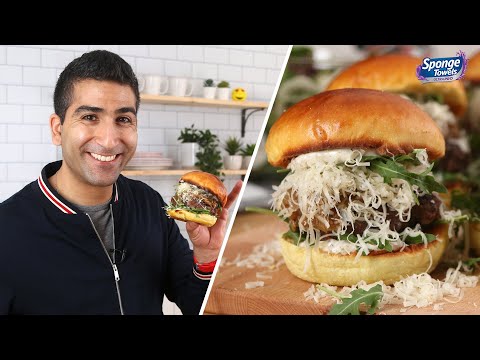 French Onion Burgers With Truffle Mayo // Presented by BuzzFeed & SpongeTowels