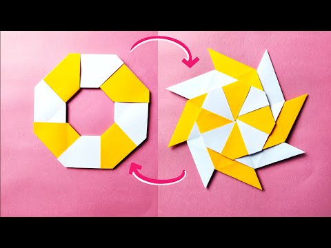 How To Make A Paper Transforming Ninja Star Easy Paper Origami Toy How To Make A Paper Transforming Ninja Star Easy Paper Origami Toy