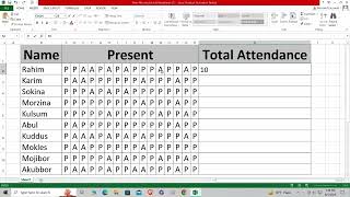Excel Experidom Magical Formula for Attendance Count