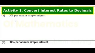 Celebrity Crack the Code: Easily Convert Interest Rates to Decimals / ACTIVITY 1 Wealth