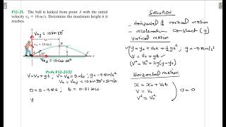 F12–21 Kinematics of a Particle (Chapter 12: Hibbeler Dynamics) Benam Academy