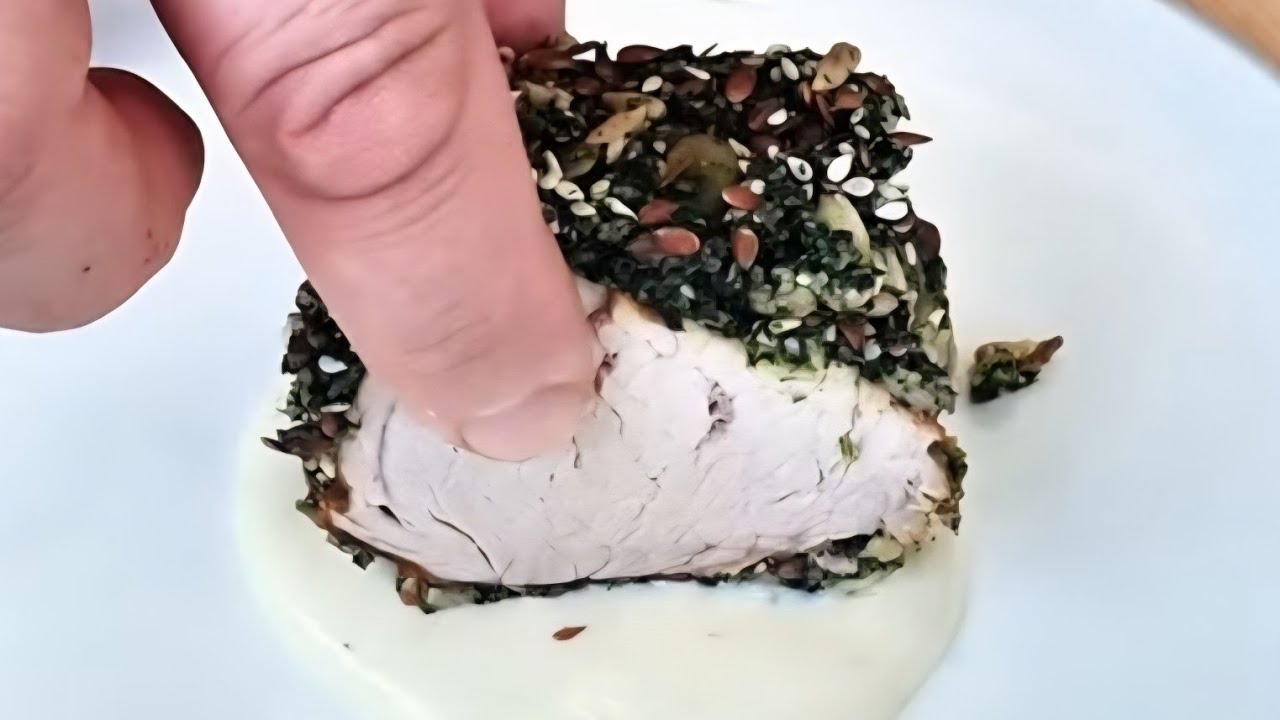 Herb-Crusted Pork Tenderloin with Beurre Blanc – A Fine Dining Homemade Dish 