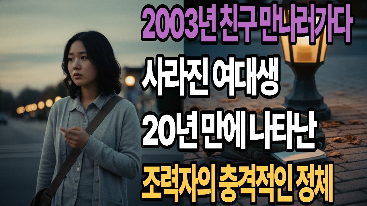 2003년 친구 만나러가다 사라진 여대생, 20년 만에 나타난 조력자의 충격적인 정체
