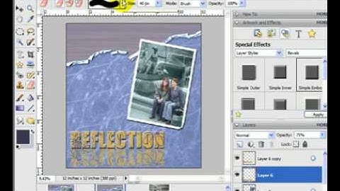Digital Scrapbooking - Add a Reflection to your Title
