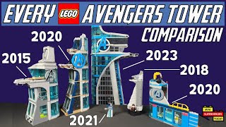 Every LEGO Avengers Tower COMPARISON (76038, 40334, 76166, 76152, 76269)