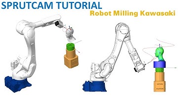 SprutCAM Tutorial #181 | Robot Kawasaki-RS020N Milling Toolpath