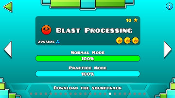 Blast Processing 100% 3 coins level 17 | Geometry Dash