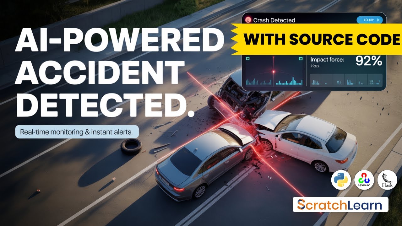 Accident Detection using Python | OpenCV & Deep Learning | AI Project + Source Code #python