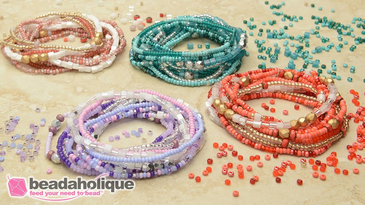 How to Make the Serendipity Stretch Bracelet Kits by Beadaholique 