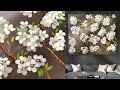 white flower painting art on large canvas step by step cool acrylic painting idea Easy and Beautiful