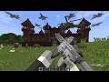 Destroying a Pillager Outpost with Modern Weapons 😁😮