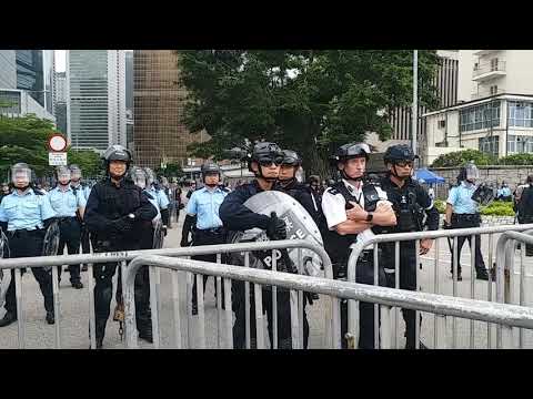 6.12大批防暴警駐守特首辦外，防止被示威者佔領！