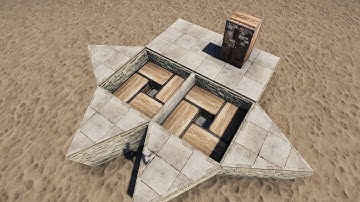 RUST - 4 Large boxes on 1 square foundation.