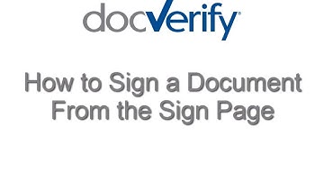 DocVerify - How to Sign a Document
