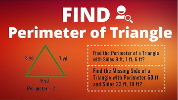 Find Perimeter 😀😄 of Triangle | Math | Formula Perimeter | Find Missing Side of a Triangle