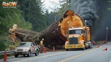 INSANE Logging Truck Driving Skills – Oversize Timber Loads & Fastest Chainsaw Machines! #2