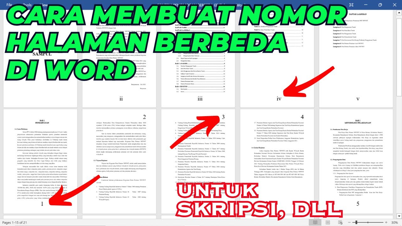 Tutorial Halaman Cara Membuat Nomor Halaman Berbeda Dalam Satu Dokumen di Word Bisa ...