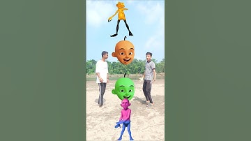 Upin ipin head to dancing frog,, joker,, gorilla & red dame tu cosita - magic vfx #trending #shorts