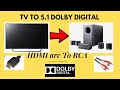 Smart tv to analogue 51 dolby digital sound