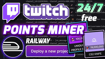 Twitch Channel Points Miner on Railway 24/7 (no free)