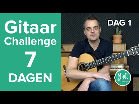 Gitaarles Online les 1| Start hier met je eerste GITAARLES (7 Challenge) - YouTube