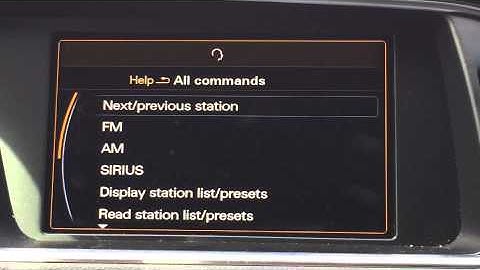 Audi Voice Command Radio "Help"